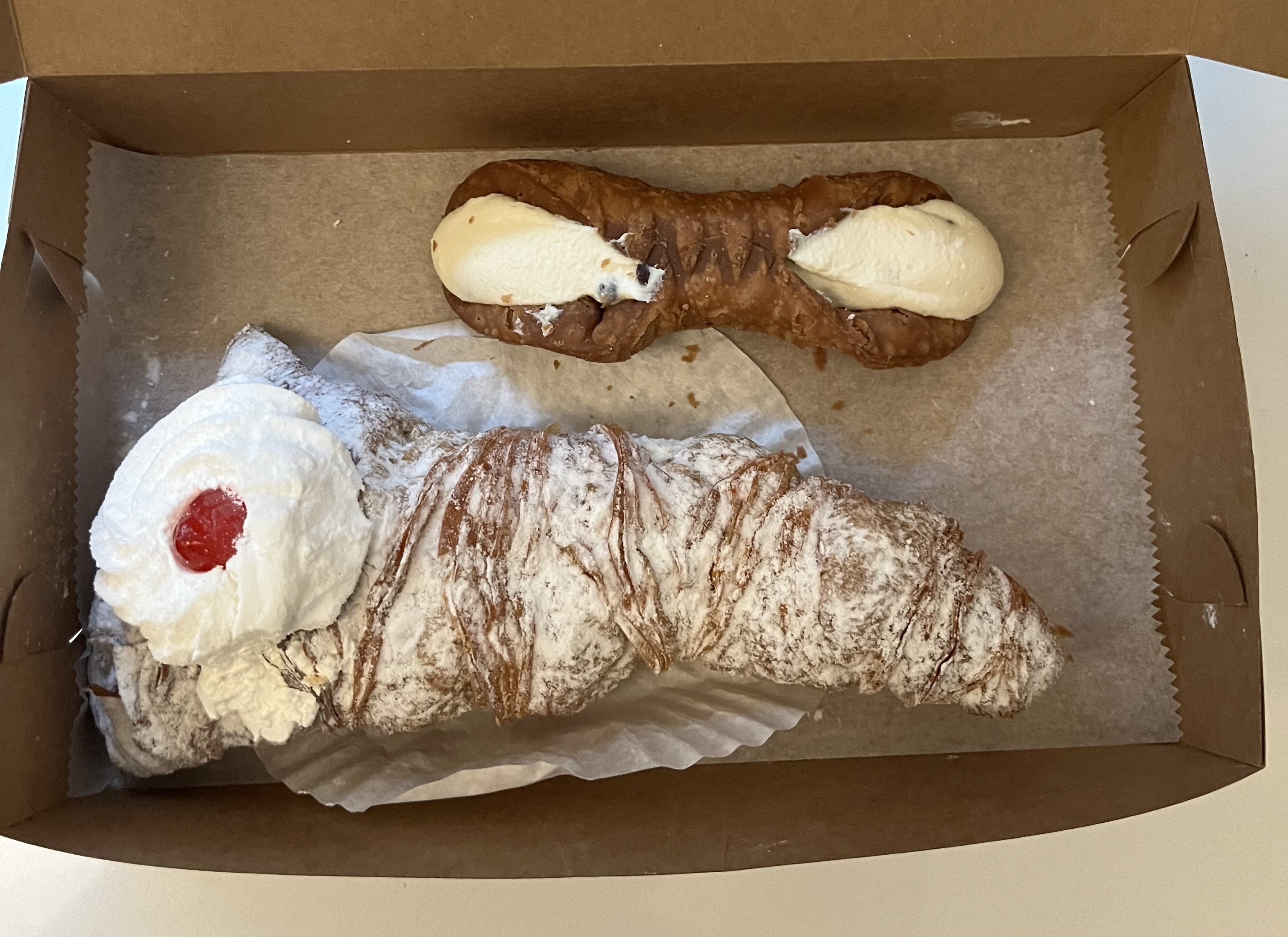 Lobster tail and cannoli